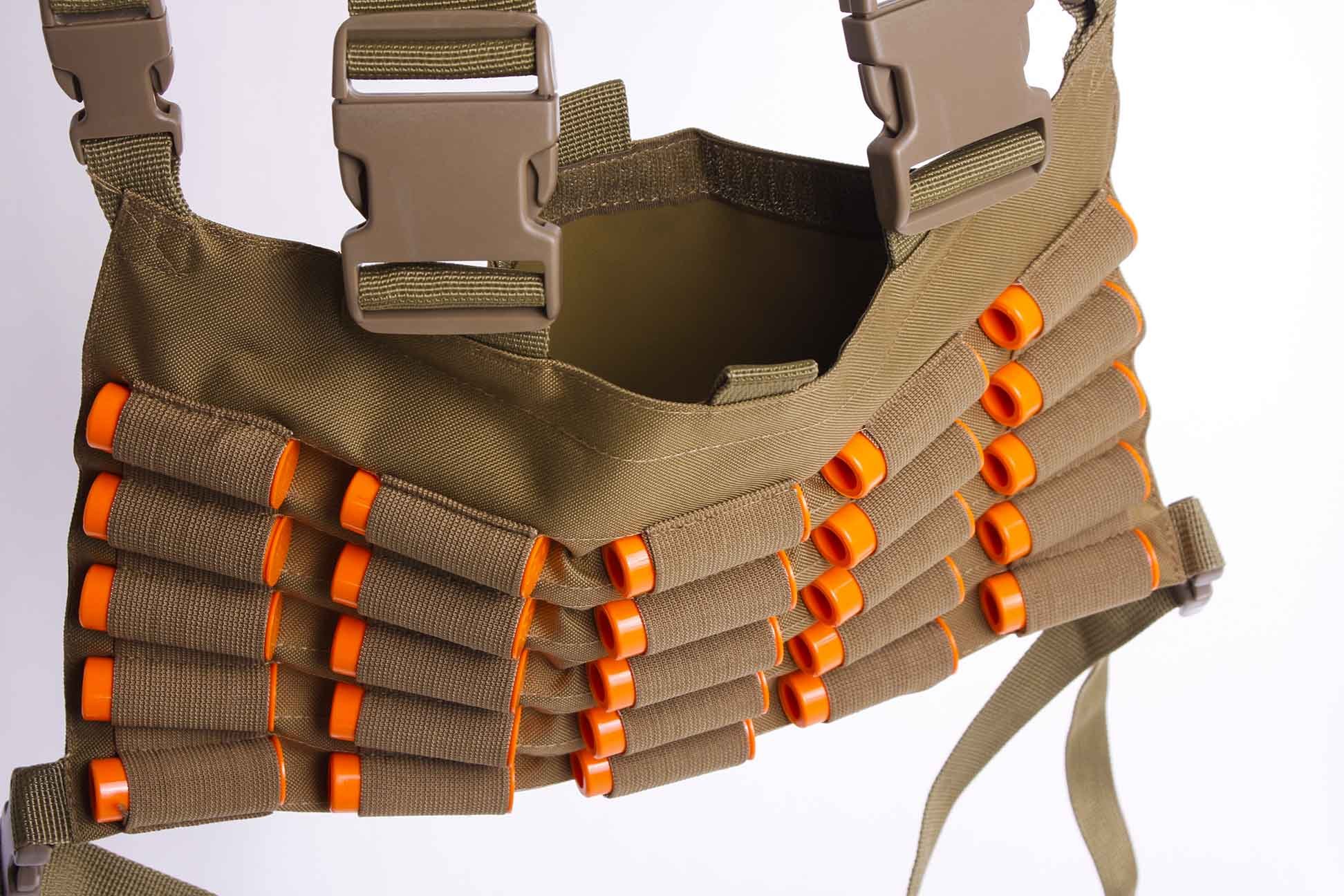Global Sportsman Tactical 25 Round 12 & 20 GA Gauge Chest Rig Elastic