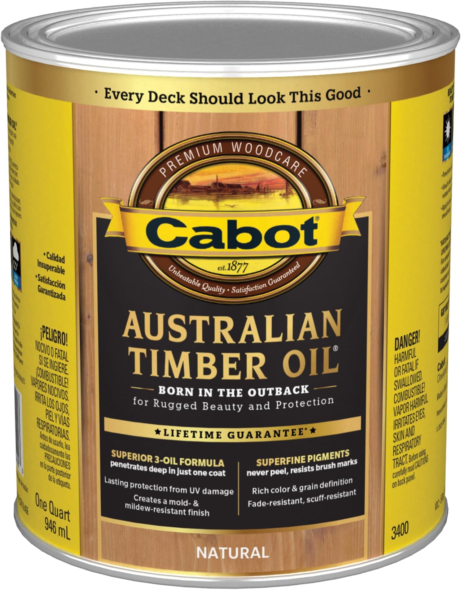Cabot Australian Timber Oil, Natural, 1 Quart