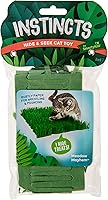 Vista 2 de Instincts by SmartyKat - Juego de 2 alfombrillas de papel para gatos Meadow Mayhem Hide & Seek, color verde, paquete de 2