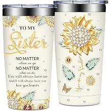 Sister Birthday Gifts from Sisters - Mothers Day, Christmas, Valentines Day Gifts for Sisters - You are My Sunshine Sister Tumbler 20 oz
