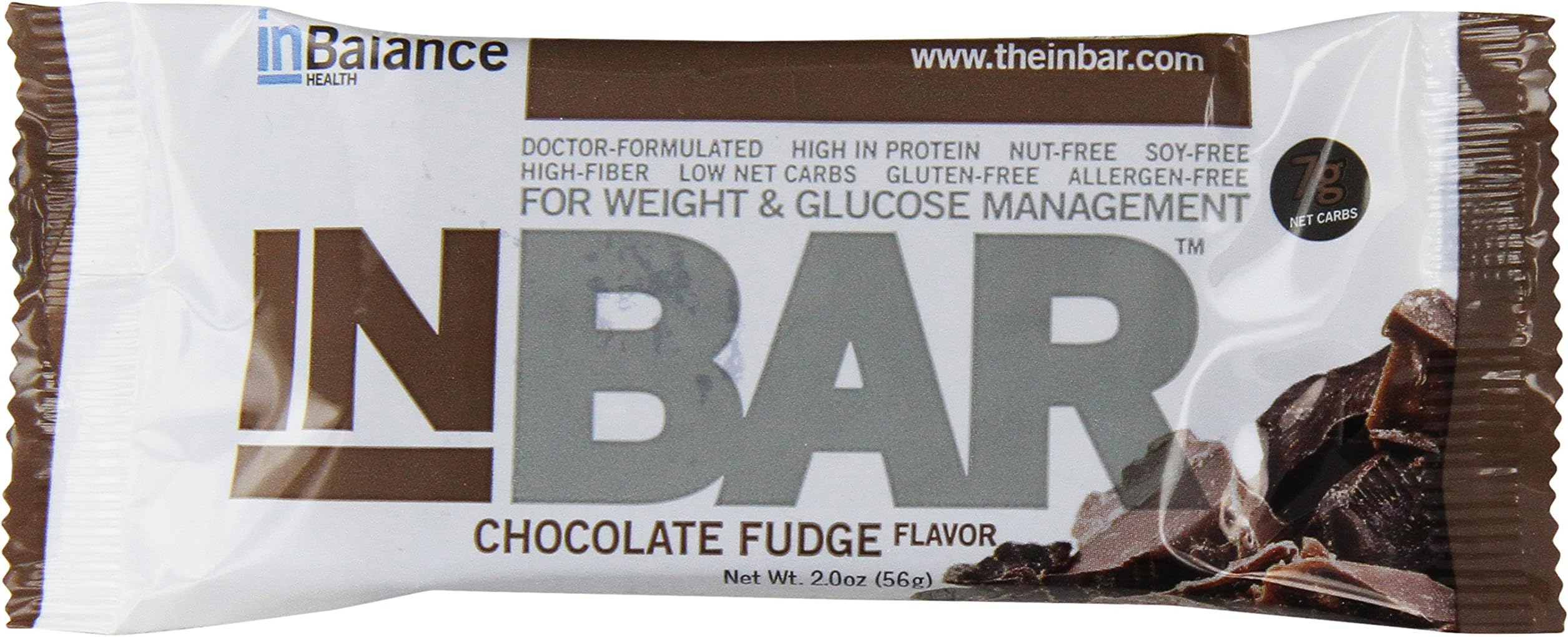 InBar Snack Bar, Chocolate Fudge, 12 Count 56gm Bars
