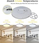 6pack 9 Inch Led Flush Mount Ceiling Light, 18w Led Ceiling Light, 3000k/4000k/6000k Selectable 1860lm,Super Slim Led Light Fixture for Bedroom Kitchen Living Dining Room Office