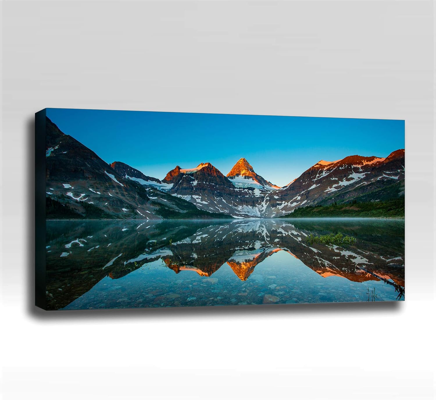 Purple Flowers Mountain River - Curated Art 4'x2'x2" Acoustic Panel : Includes all Mounting Hardware.