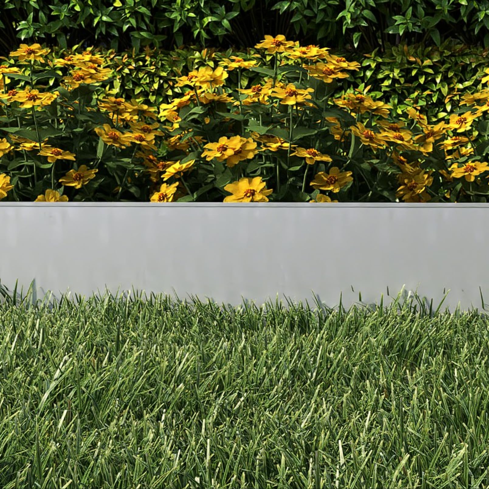 YRHome Rasenkantenband Verzinkter Stahl Raseneinfassung Beeteinfassung Mähkante mit Anti-Schnitt-Kante & Verzahnter Bodenhalterung Wetterfest & Rostschutz für Garten Höhe 15 cm – Länge 20 m(Sliver)