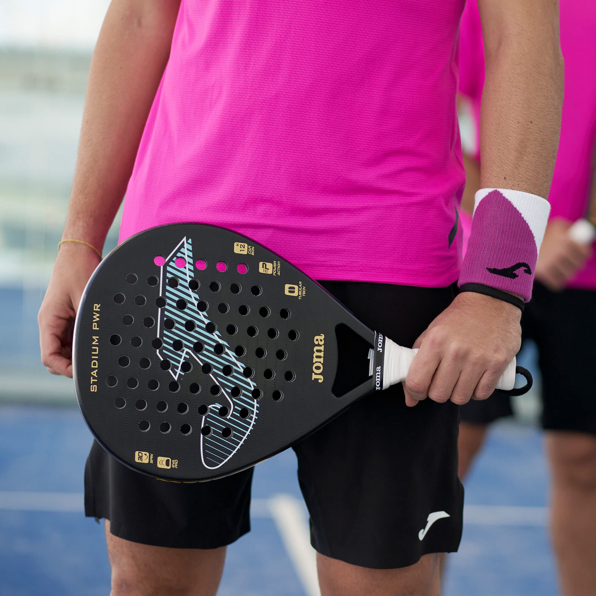 Joma Racchetta da paddle Stadium PWR, nero turchese, taglia unica