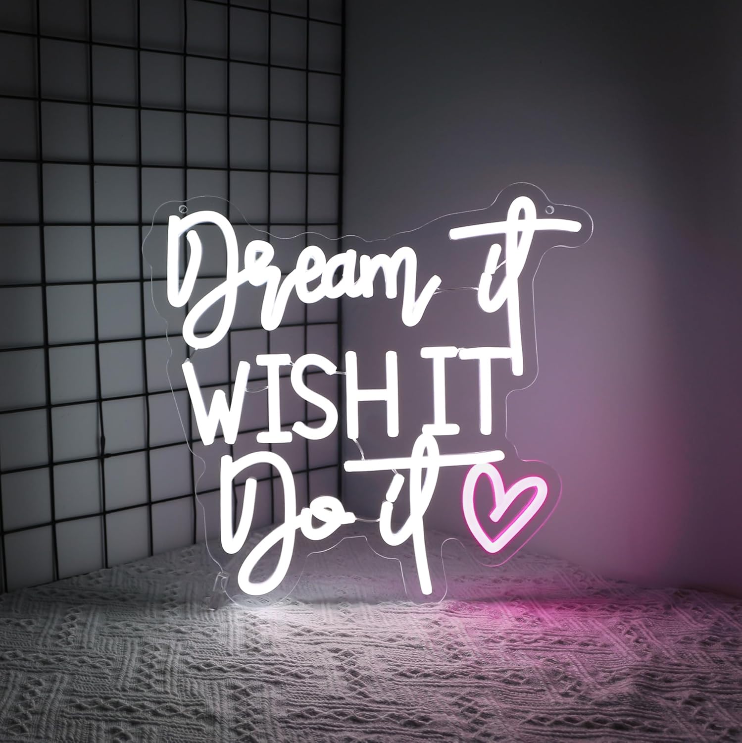 Neon Sign Led Neon Lights Neon Signs for Wall Decor USB Powered Led Neon Signs for Room Decoration (Wish It) - Image 3