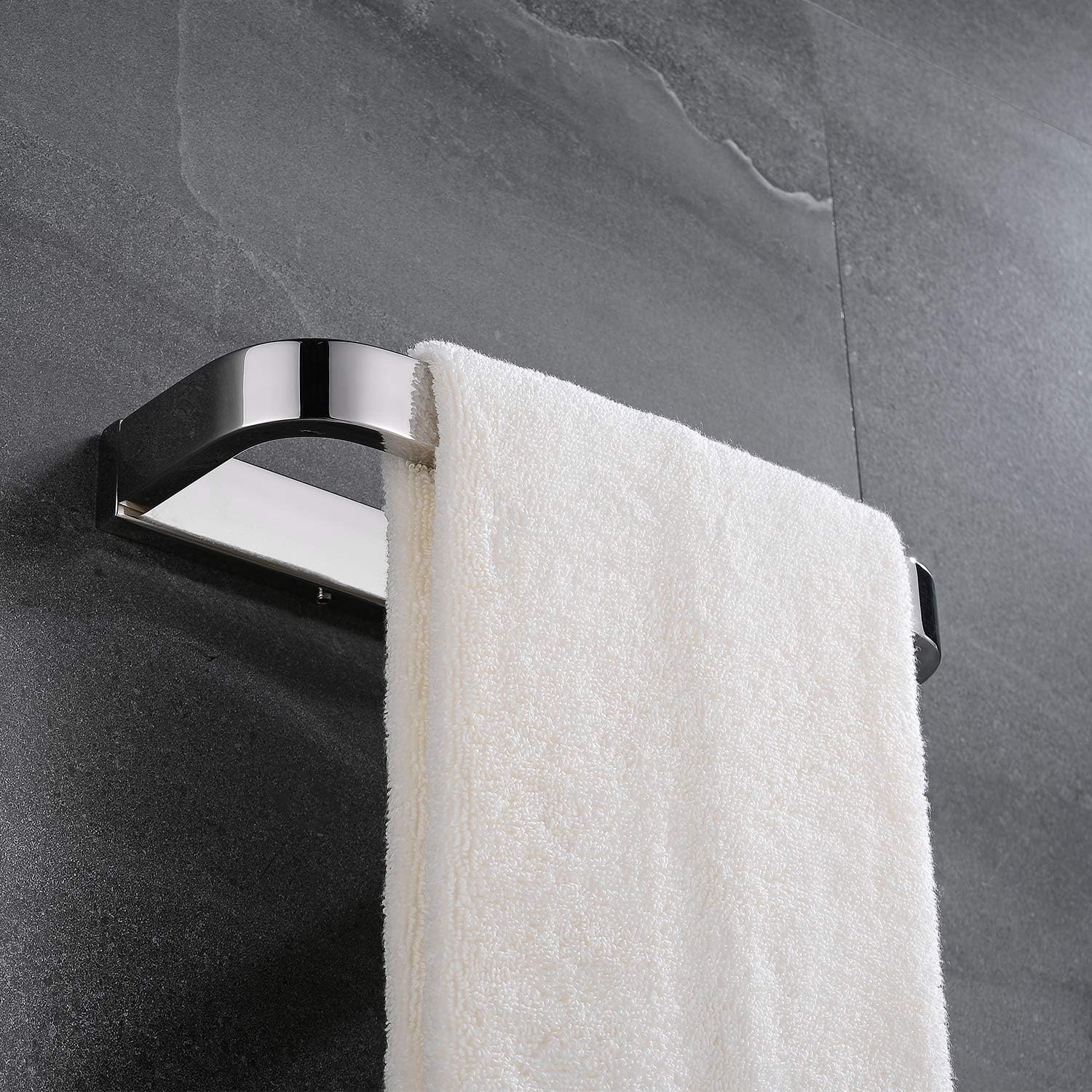 SUS304 Stainless Steel Towel Ring Silver Chrome Finish Wall Mounted Bathroom Towel Holder Bar Rack for Toilet and Bathroom