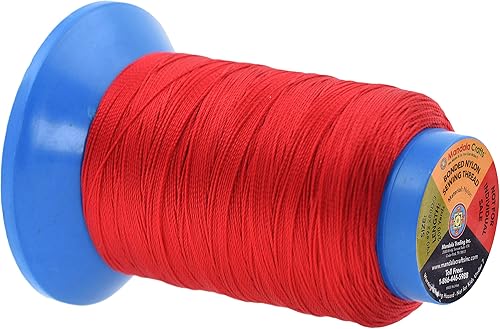 Miniatura 585 de Mandala Crafts Hilos de coser resistentes de nailon consolidado, hilo para tejer jeans de cuero, hilos de tapicería marina al aire libre, Beige