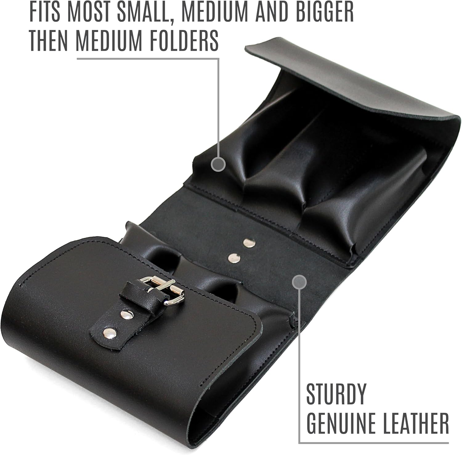 Leather Folding Knife Display Case Organizer for 6 Pocket Knives Case, Folding Knives Storage Holder, Knives Collection Pouch Bag VB6BL