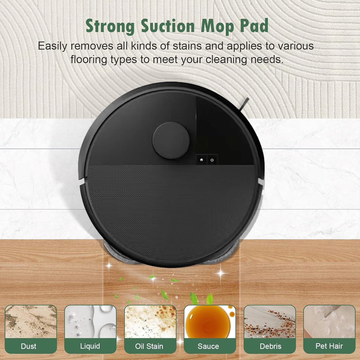 25 Pcs Accessories Kit for iRobot Roomba Plus 405 Combo/505 Combo Robot Vacuum Cleaner, Replacement Parts include 2 Main Brushes, 6 Dust Bags, 6 Mop Pads, 4 Filters, 6 Side Brushes and 1 Cleaning Tool