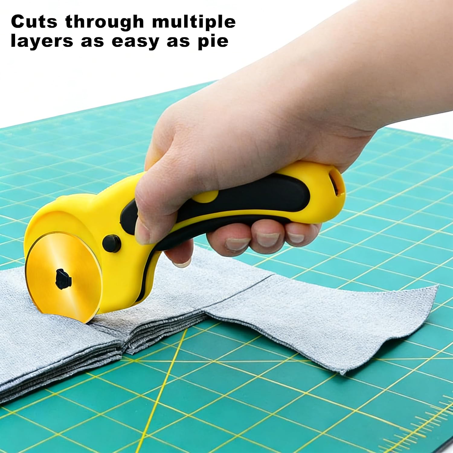 60mm Titanium Rotary Cutter Blades 10 Pack Replacement Rotary Blades for Arts Crafts Quilting Scrapbooking Sewing I Enhanced Sharpness