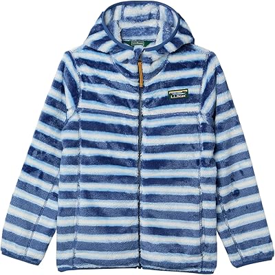 Пальто L.L.Bean Kids Hi-Pile Fleece, Print (Big kid) brightwater blue sripe