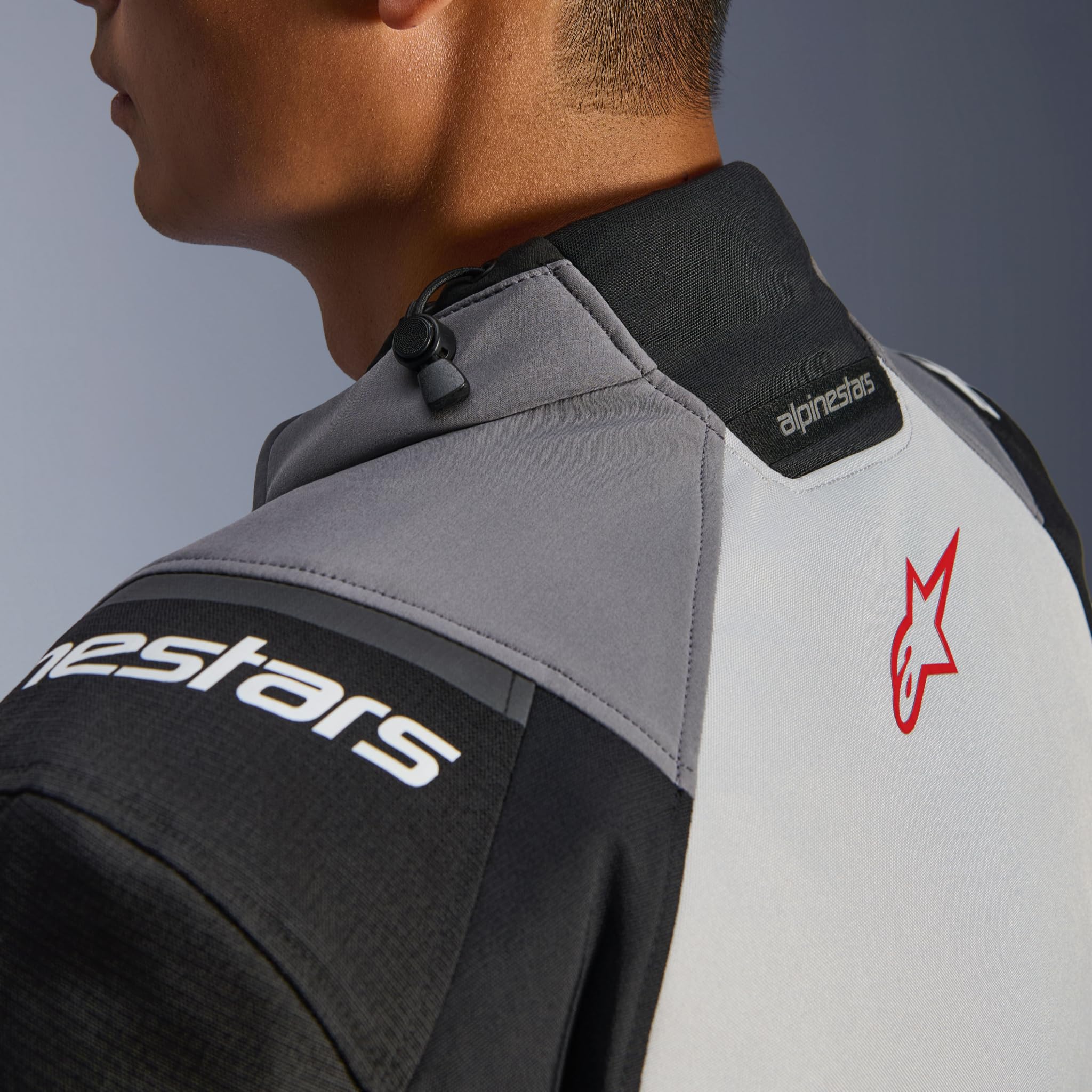 Alpinestars Andes V4 Drystar impermeabile Giacca tessile moto, grigio/rosso, 3XL