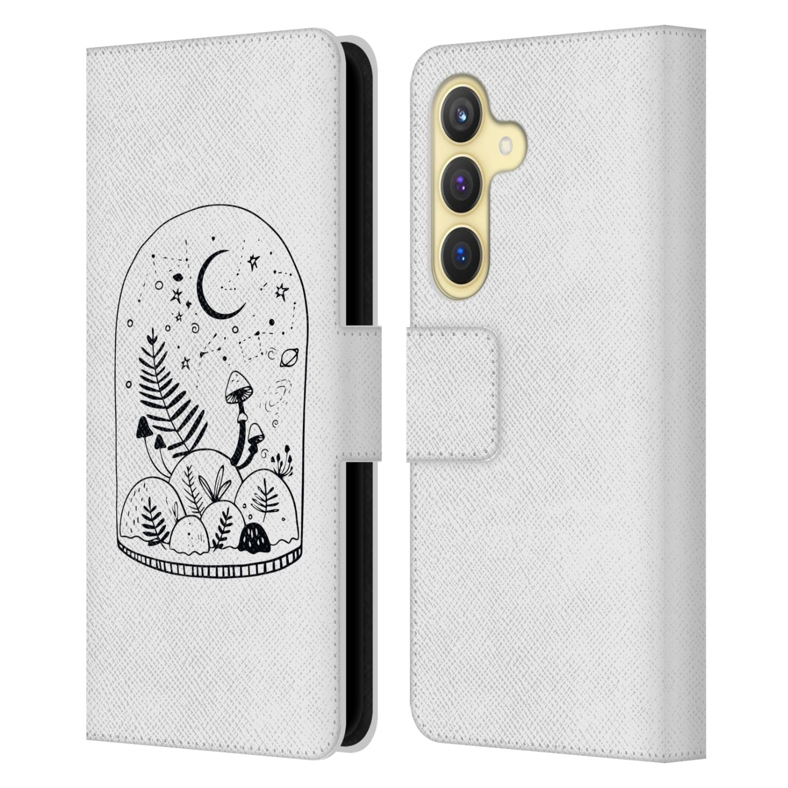 Funda tipo libro Samsung Galaxy S24 5G carcasa cuero protección completa celestial 7