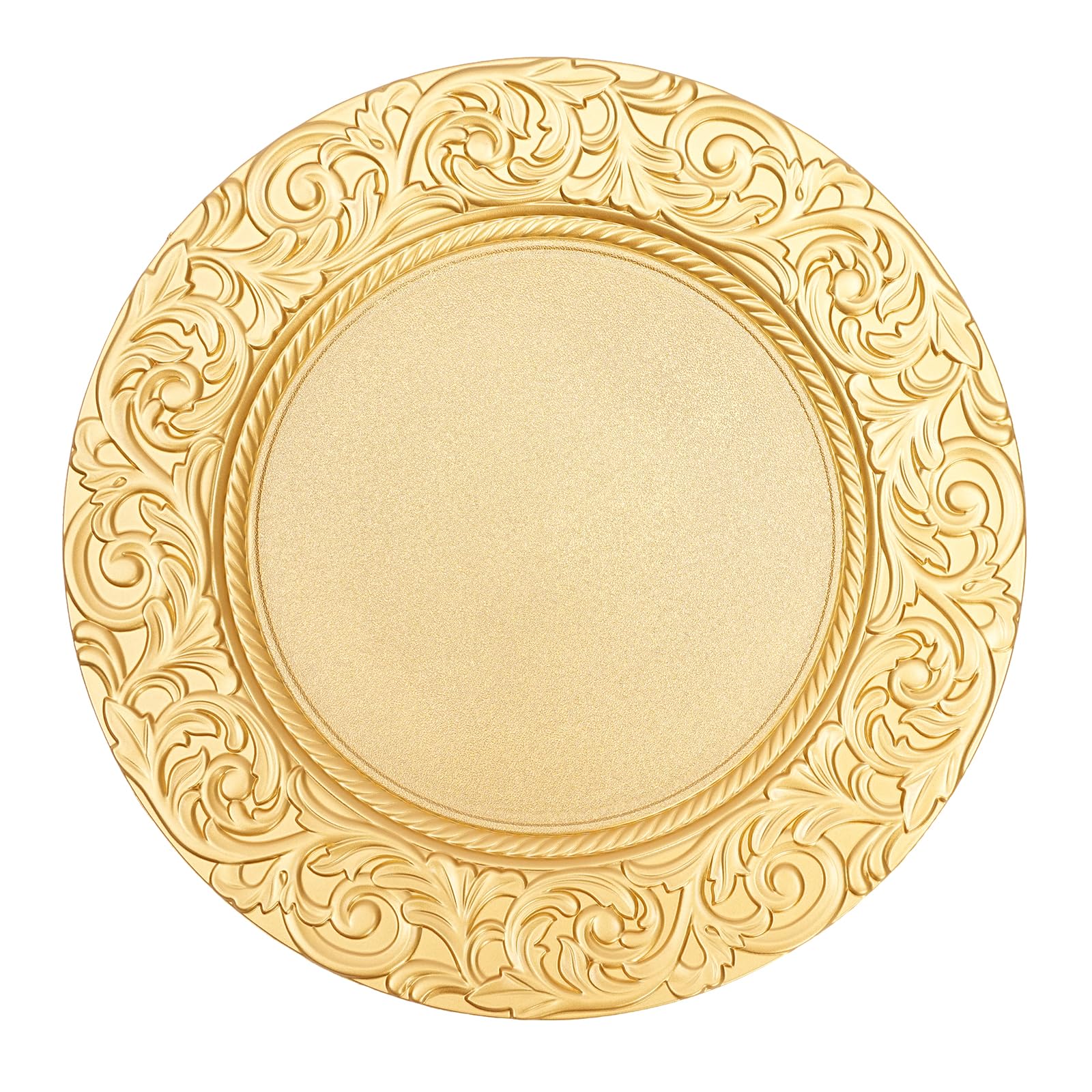Generisch Lot de 100 assiettes à dessert dorées avec motifs décoratifs pour banquet de mariage, restauration, événements
