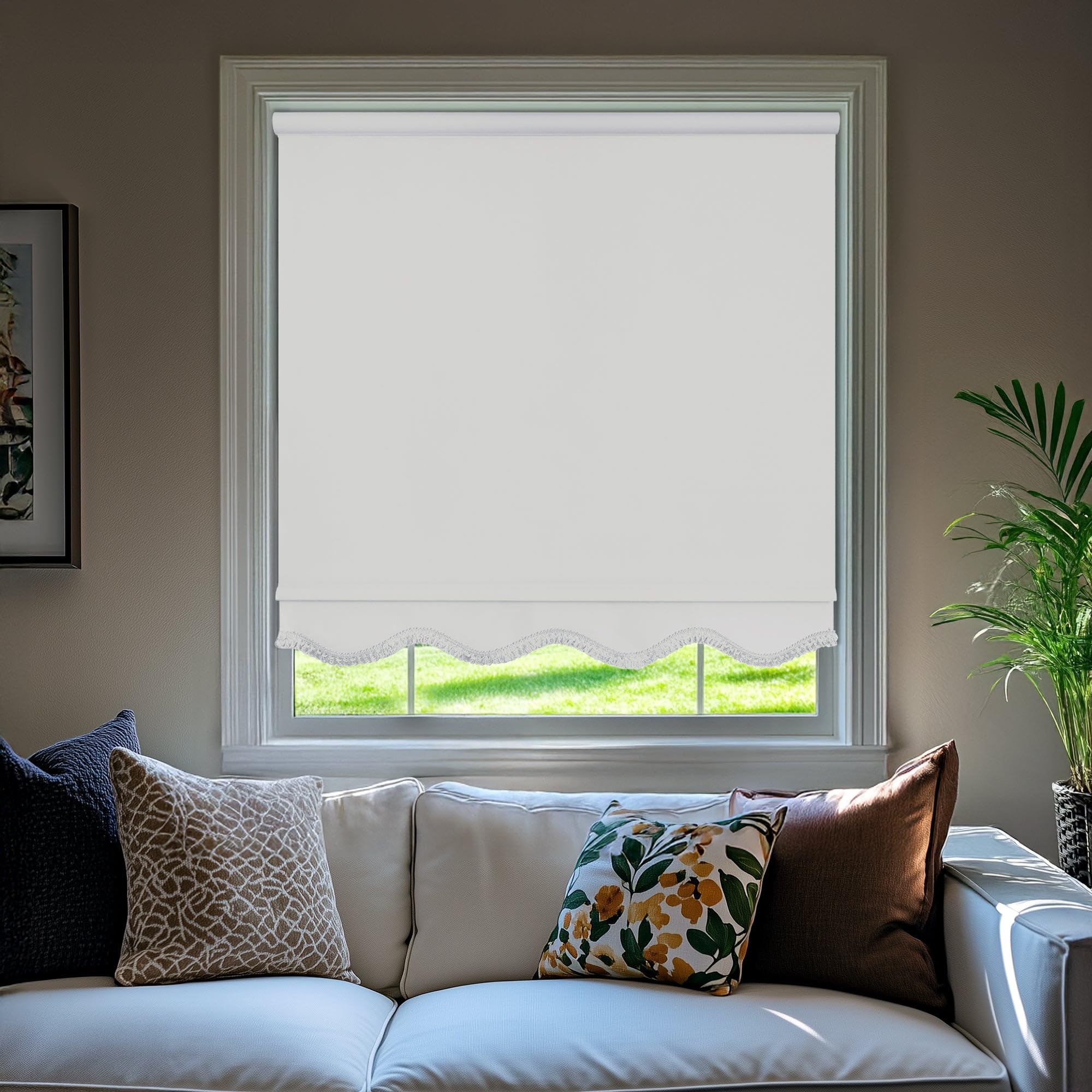 CHICOLOGY Blackout Custom Roller Shades, Cordless Blinds, Window Shades for Home, Roller Window Shades,Window Treatments, Door Blinds, Blackout Shades