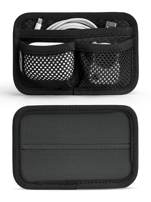 TACTICAL_GEEK TCM3 Mini EDC Organizer Board, Backpack Accessories with Open Pocket & Mesh Pocket, Utility Admin Bag Insert Panel Hook and Loop Modular Organizer for Daily Carry(Black) by TACTICAL_GEEK - Used condition - US$17.75