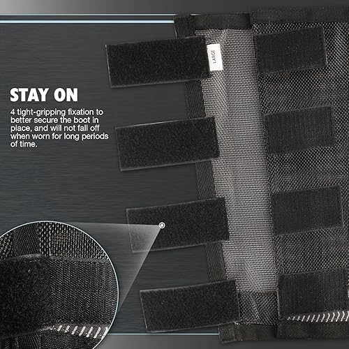 Miniatura 3 de Harrison Howard Botas de caballo sueltas con protección UV, leggings de malla fina duraderos con tiras reflectantes (juego de 4)