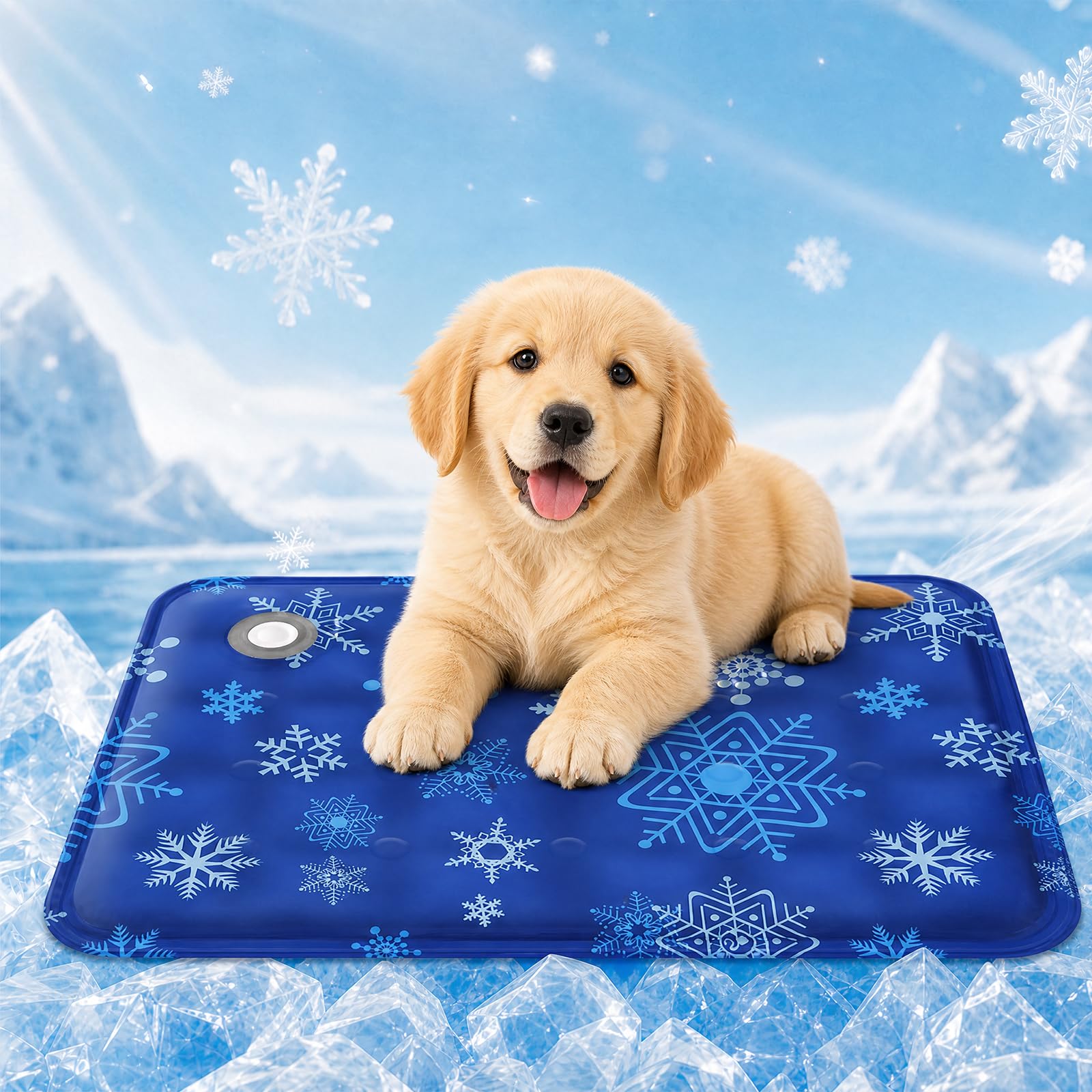 Cooling Mat for Dogs Cats, 50 x 60 cm Summer Dog Bed, Blanket Mat Cooling Gel Cushion Self-Cooling, Waterproof, Pet Cooling Mat | Manta Alfombrilla Refrescante Cojín de Gel Auto Refrigerante Impermeable, Pet Cooling Mat