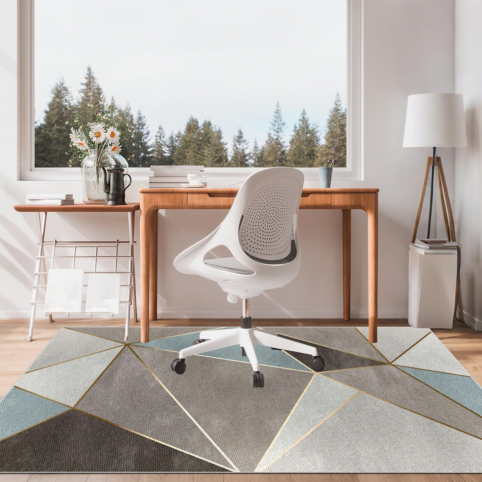 Protectora Suelo para Silla de Oficina, Antideslizante Alfombra Silla Gaming, Alfombrilla de Protección para Suelos Duros, Alfombrilla Protección para Suelos Duros, Laminado, Parqué 100 x 120 cm