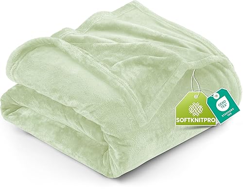 Utopia Bedding Fleece Blanket Queen Size Sage Green 300GSM Luxury