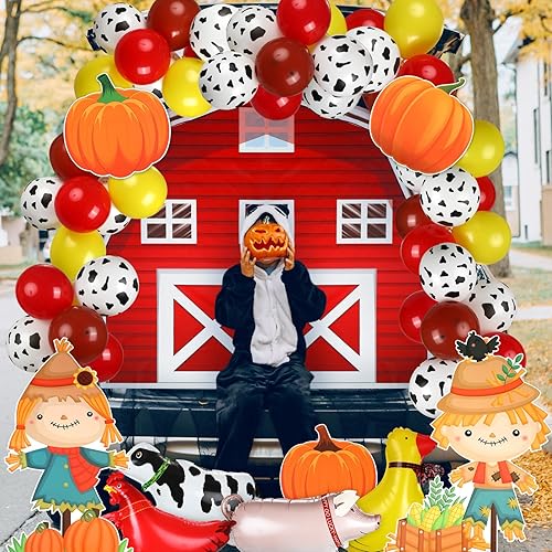 Miniatura 5 de Libima Juego de 80 piezas de decoración de maletero de granja o automóvil de golosinas, decoración de Halloween, decoración de coche, arco de