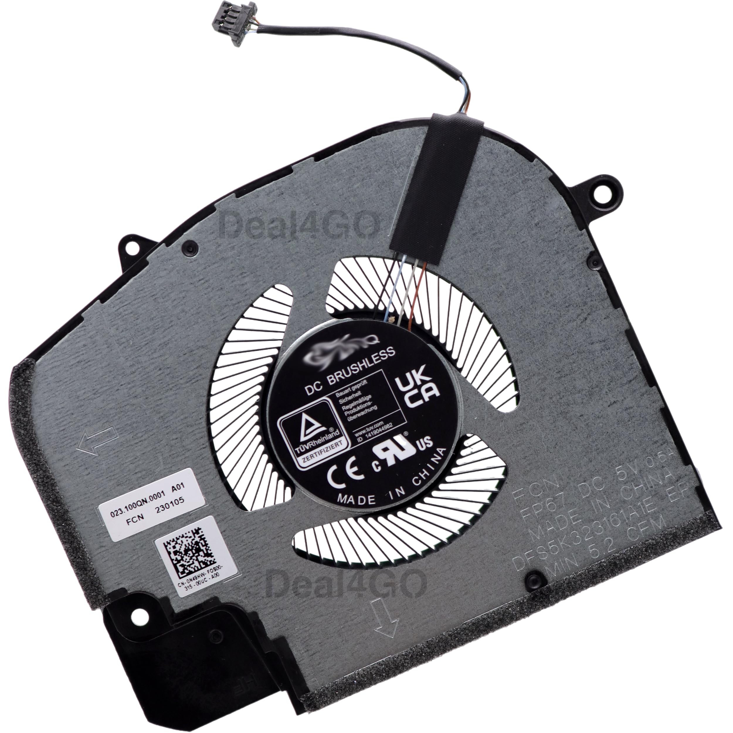 Amazon.com: Deal4GO GPU Graphics Cooling Fan N49HW 0N49HW