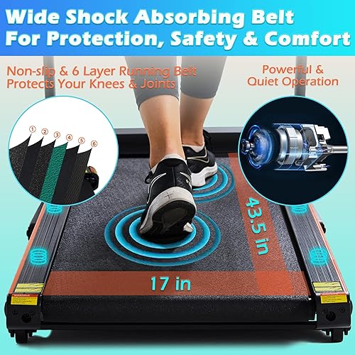 Miniatura 10 de Ksports - Máquina para correr plegable eléctrica con función de inclinación automática o manual y con barras y tapete para abdominales y mancuernas