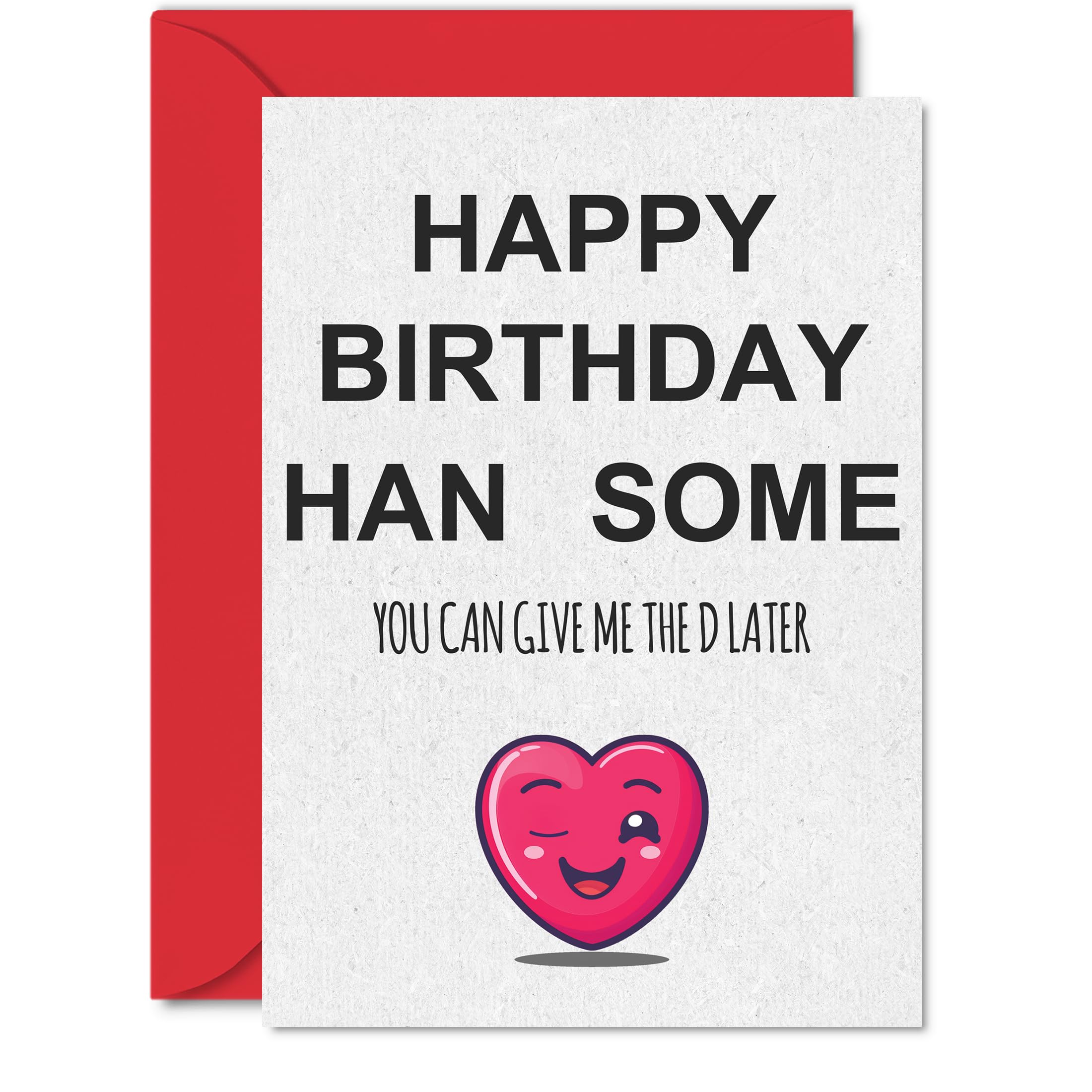 Funny Birthday Cards for Men - Get The D Later - Adult Happy Birthday Card for Boyfriend Husband Partner, 5x7 Inch Inappropriate Humorous Bday Greeting Cards Him