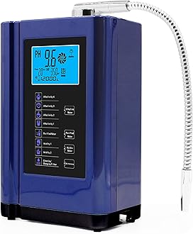 Water Ionizer, Water Purifier Machine PH 3.5-10.5 Alkaline Acid Water Machine,Up to -500mV ORP, 8000 Liters Per Filter,7 Water Settings,Auto-Cleaning,Intelligent Voice(Blue Color)
