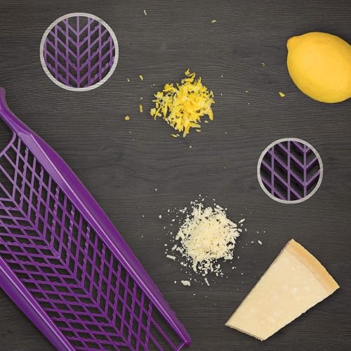Miniatura 3 de Börner Rallador PowerLine (fino y grueso)  Rallador de cocina para verduras, frutas y queso  Rallador de doble cara  Rallador multiusos (violeta)