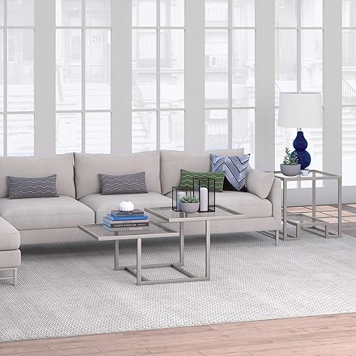 Miniatura 38 de Henn&Hart Mesa de centro cuadrada de 43 pulgadas de ancho en latón, mesas de centro modernas para sala de estar, artículos esenciales para