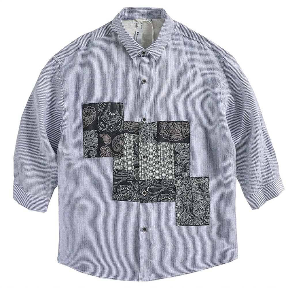 トップス 80s I.S. Linen Patchwork Shirt 81Fdilkz8dL._UY1000_.jpg
