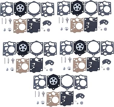 Pack for 5 Carburetor Repair Rebuild Kit for McCulloch Mac Promac 700 8200 K10-SDC