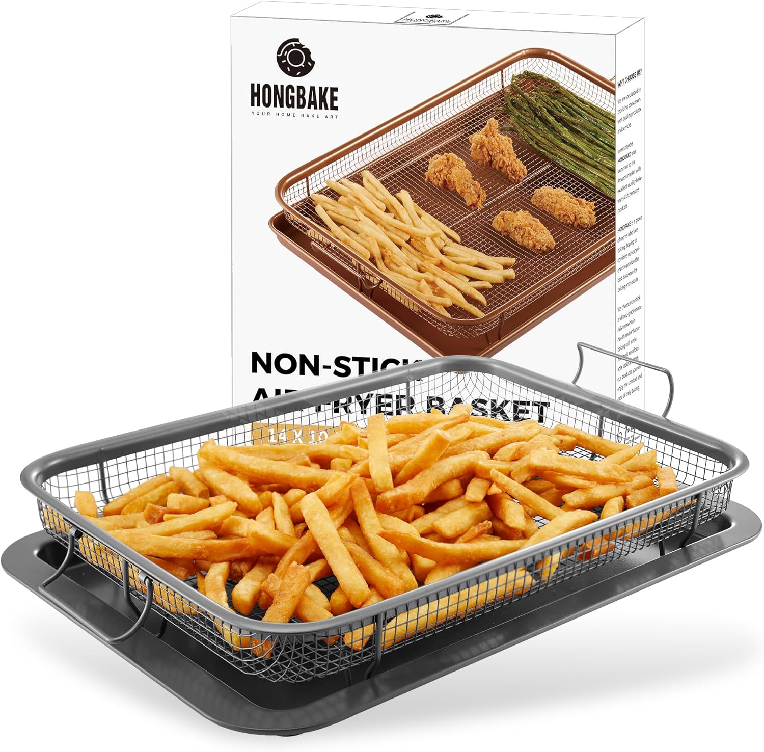 Hongbake Air Fryer Basket for Oven Shown