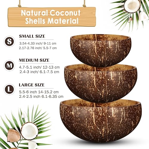 Miniatura 3 de Cuencos de madera pulida, cuencos de acai para batidos naturales, cuencos de ensalada para regalos veganos, decoración de cocina (pequeño)