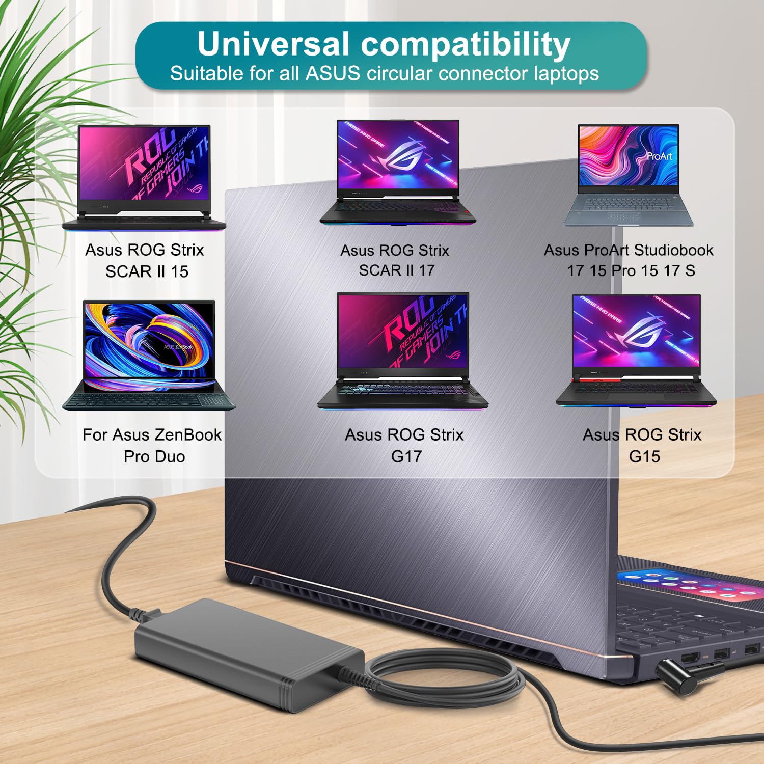 KFD 230W Caricatore Alimentatore per ASUS ROG Zephyrus S GX531 GX531GS GX531GX ADP-230GB B GX531GM GM501 GX501GI GX501VI GX501VS GU501G GU502GV GX502GW Strix GL702VS GL702VS 3GM Gaming Laptop 19,5 V,