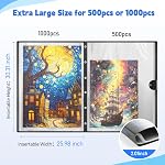 ALL4JIG 25.98" x 30.31" Puzzle Porte-dossier de stockage pour les passionnés de Puzzles Space Sauver les accessoires de l'organisateur adulte peut tenir 20 Des puzzles, HD Poches de cinéma, clair, moyen, Portapuzzle