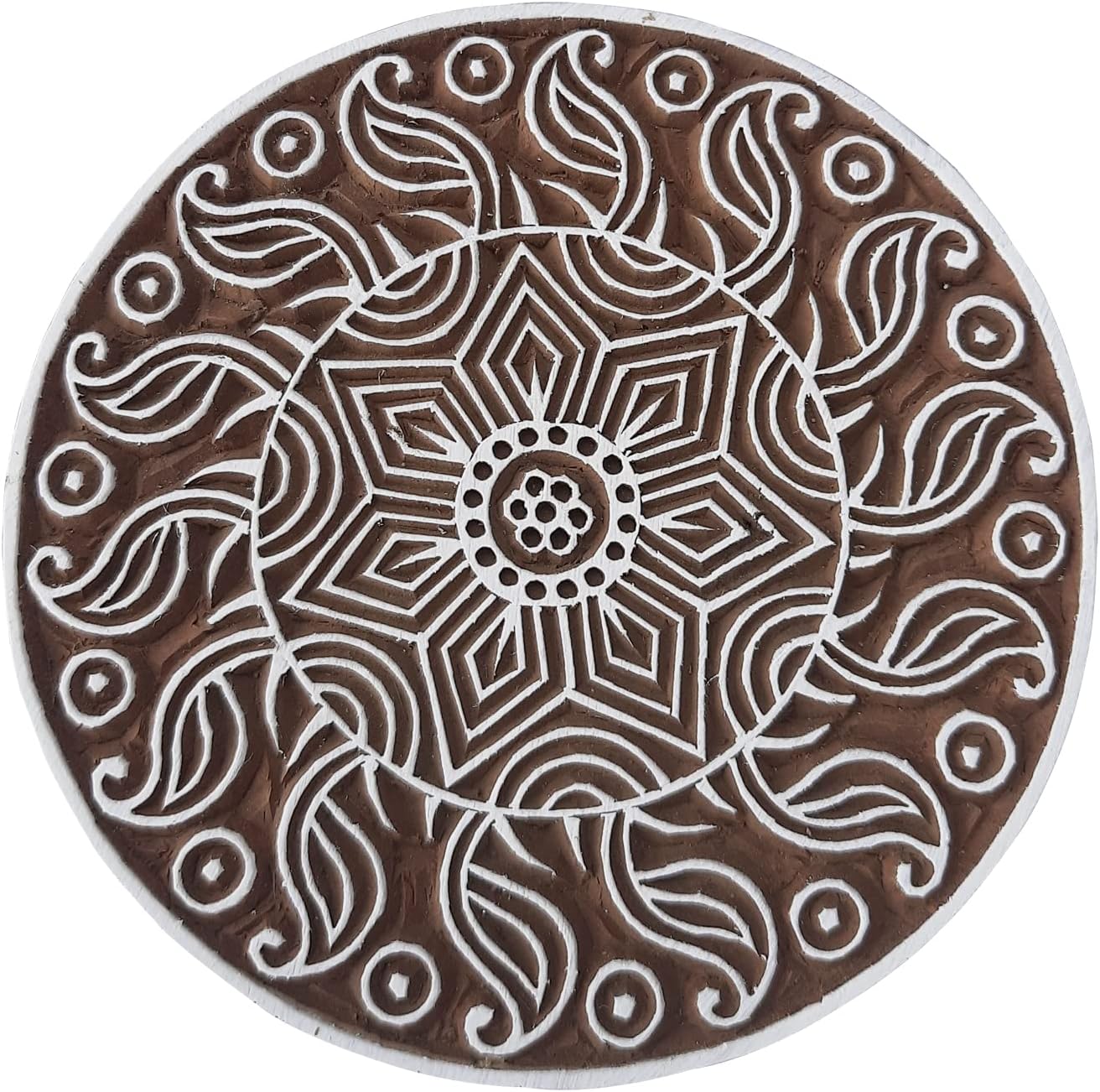 Royal Kraft Wooden Printing Block - DIY Henna Fabric Textile Paper Clay Pottery Stamp ESIBHtag010