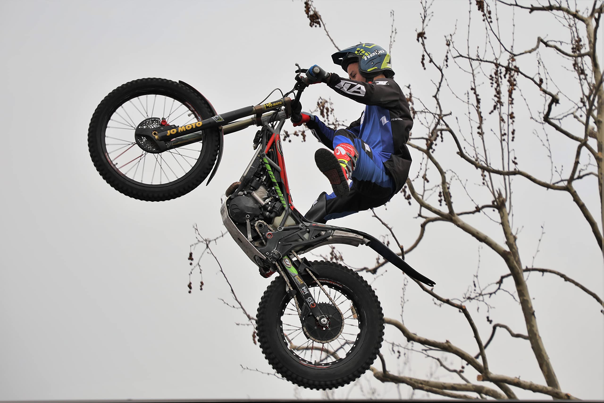 Koszulka Motocross i MTB TLA Reaktion | Koszulka Rowerowa Przekłuta| Koszulka Motocyklowa terenowa | Koszulka MTB Enduro | Cross | BMX | Quad Enduro - niebieska