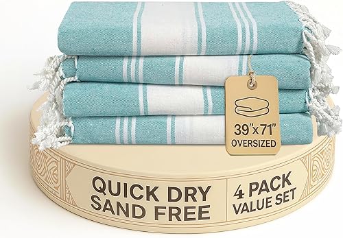 Vista 45 de LANE LINEN Toalla de Playa, Paquete de 2 Toallas de Playa de Gran Tamaño, 39"x71", Toallas de Piscina de Secado Rápido para Adultos, Absorbentes a