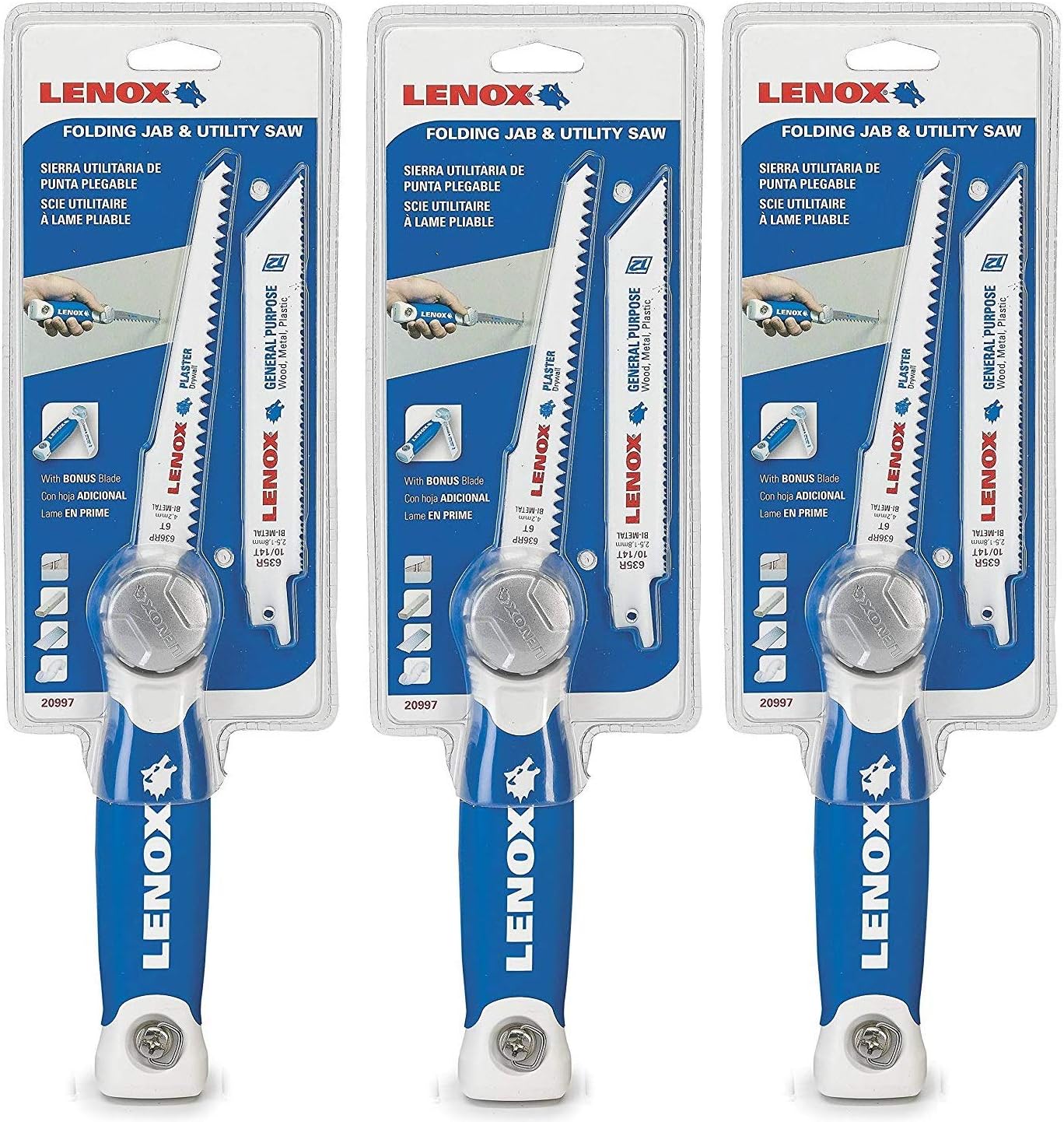 LENOX Tools Folding Jab and Utility Saw (20997TFHS618636) (Тhree Pаck)