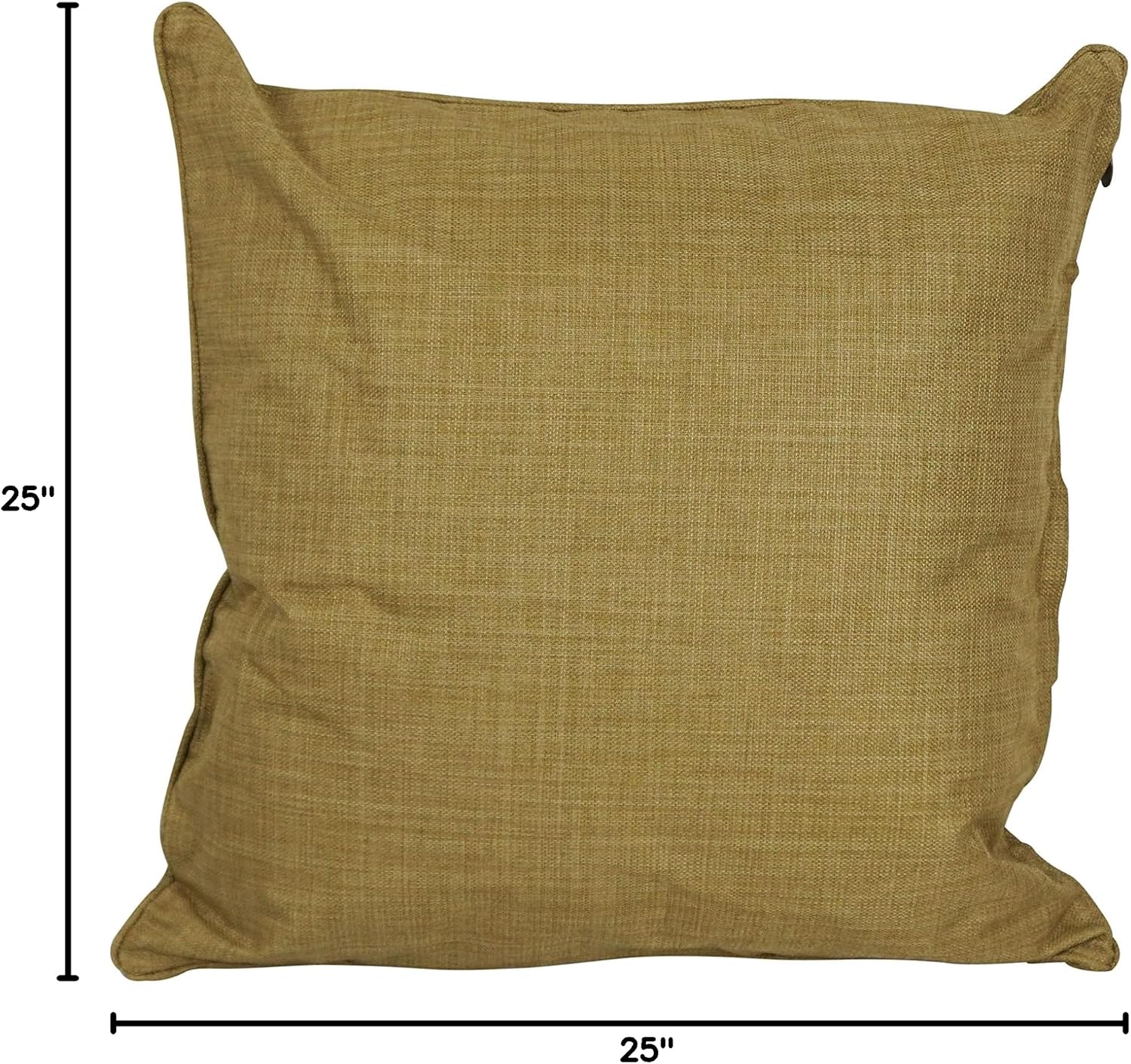 Blazing Needles Indoor/Outdoor Square Corded Throw Pillow, 25", Wheat 2 Count