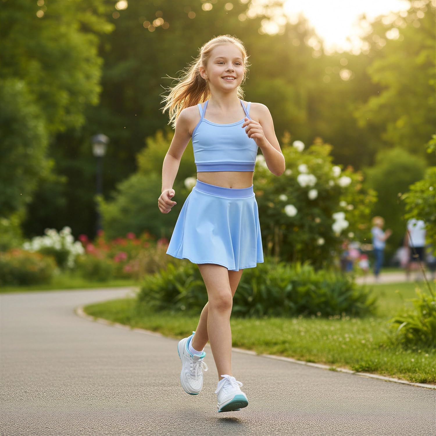 HIHA Girls Halter Cami Tops Athletic Skort Size 6-12