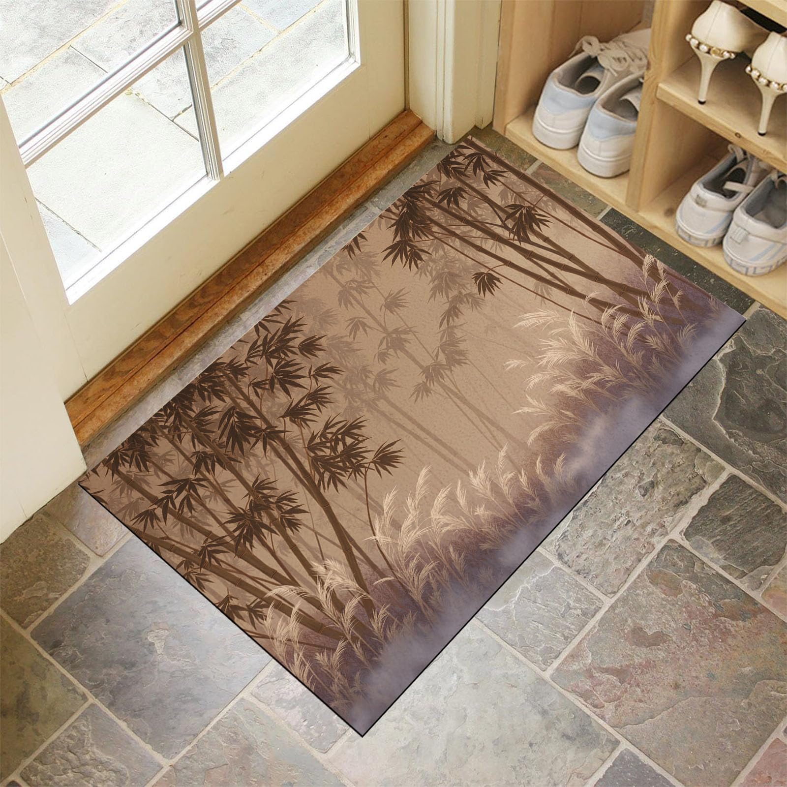 Tapis de sol lavable pour entrée et salle de bain 80x120