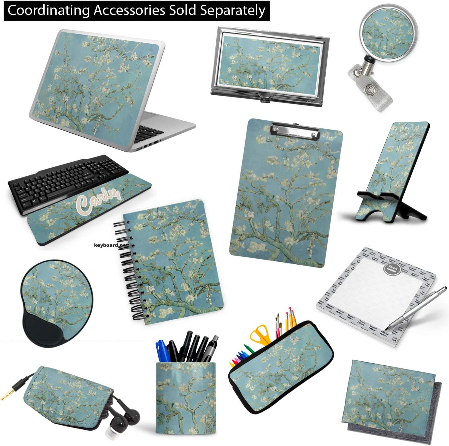 Almond Blossoms Clipboard (Letter Size)