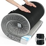 Sinweek Memory Foam Camping Mattress CertiPUR-US Waterproof Portable Roll Up Mattress for Adults Cot Mattress Car Van Sleeping Mat Pad with Carrying Bag