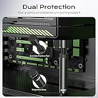 Vista 2 de acer Soporte de GPU, soporte de hundimiento de GPU, soporte de tarjeta gráfica GPU con imán y base antideslizante, soporte para tarjeta de video