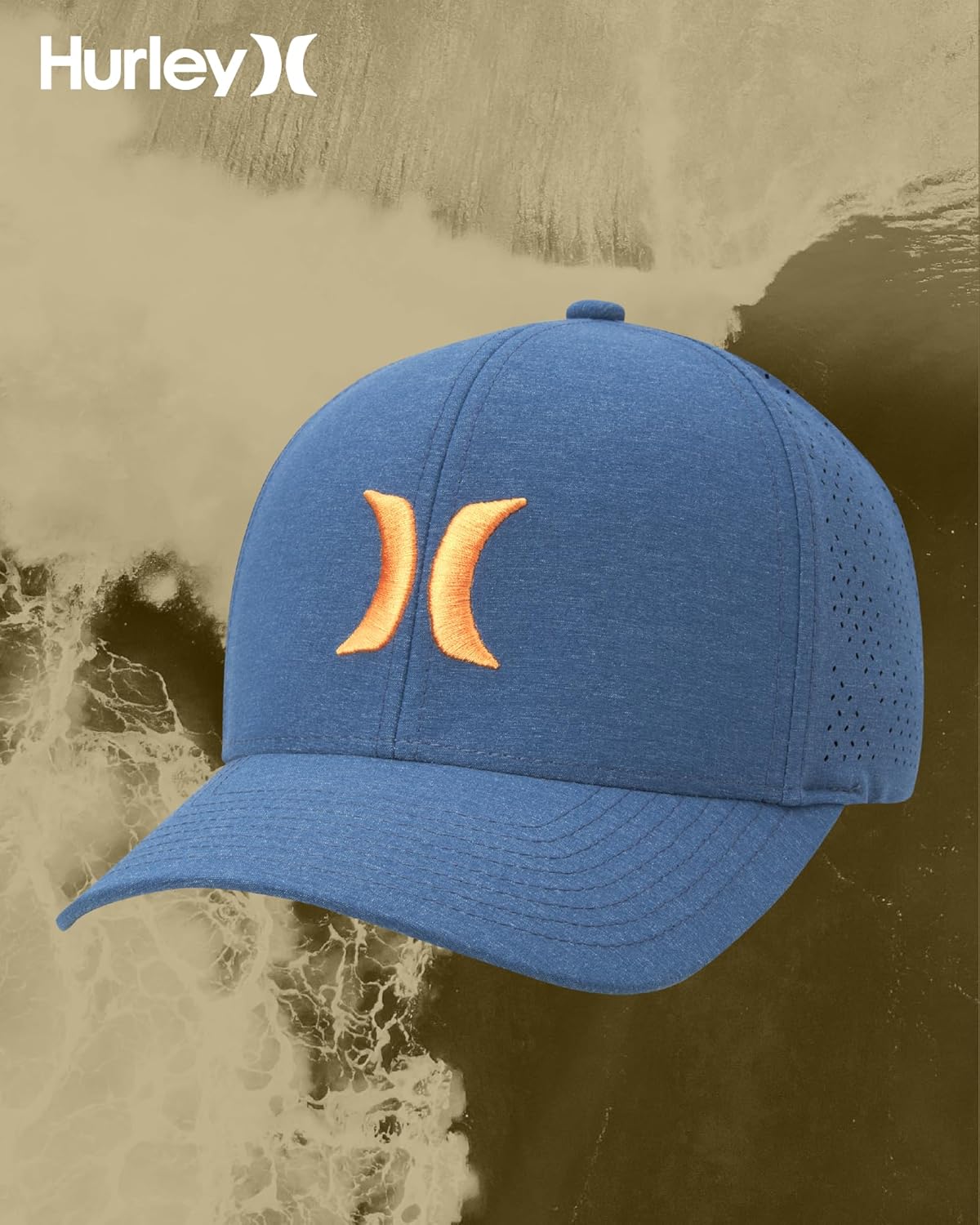 Hurley Men's Caps - Flexfit and Quick-Dry Phantom Curved Baseball Caps for Men - Classic Mens Trucker Hats (S-XL) - Image 7