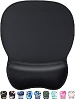 Vista 24 de MROCO Alfombrilla ergonómica para mouse con reposamuñecas de gel, cómoda alfombrilla de mouse con superficie de soporte de muñeca suave y base